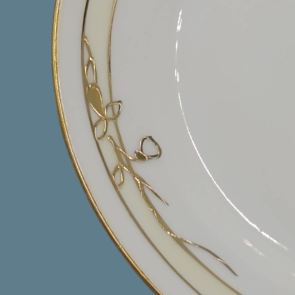 Nippon Antique Cherry Blossom Gold Moriage Bread Butter Plates Set 6 Maruki Vtg - Picture 4 of 16